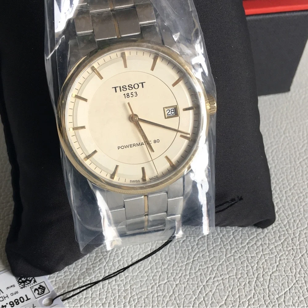 TISSOT Powermatic 80 Ivory Dial Men’s Watch T0864072226100